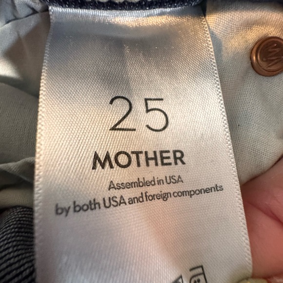 MOTHER -The Dazzler Hoover Getalongs Women's Cropped Straight Leg Jeans -size 25 - Picture 13 of 15